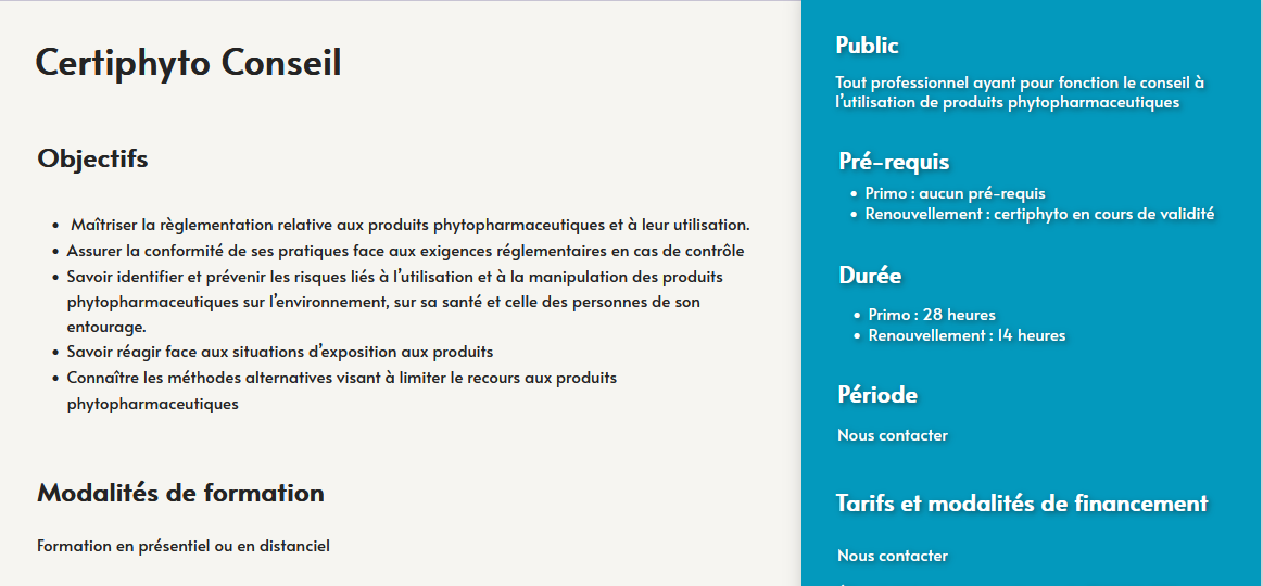certiphyto CONSEIL - centre de formation Toulouse Auzeville