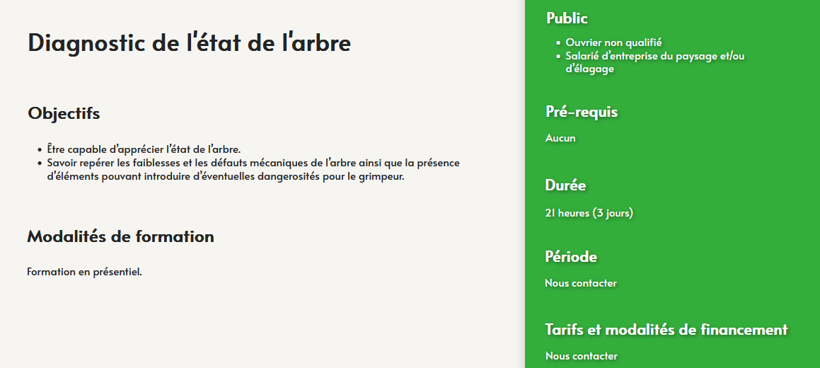 formation diagnostic de l'état des arbres  - centre de formation Toulouse Auzeville