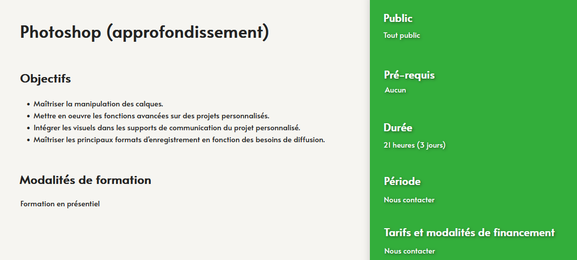 formation- photoshop approfondissement- ,conception jardin - centre de formation Toulouse Auzeville