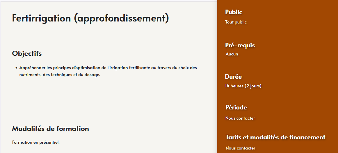 formation fertirrigation arrosage espaces verts paysage centre de formation Toulouse Auzeville