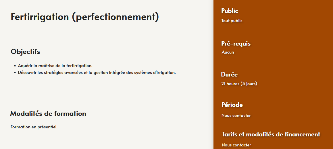 formation fertirrigation arrosage espaces verts paysage centre de formation Toulouse Auzeville