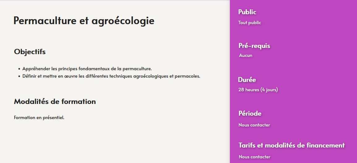 formation permaculture agroécologie 