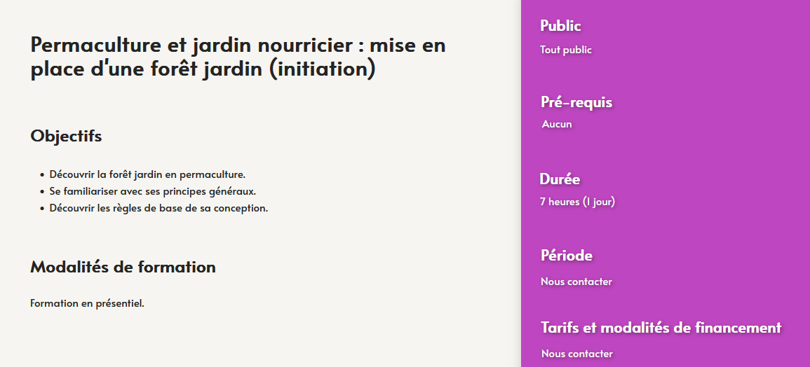 formation permaculture et jardin nourricier