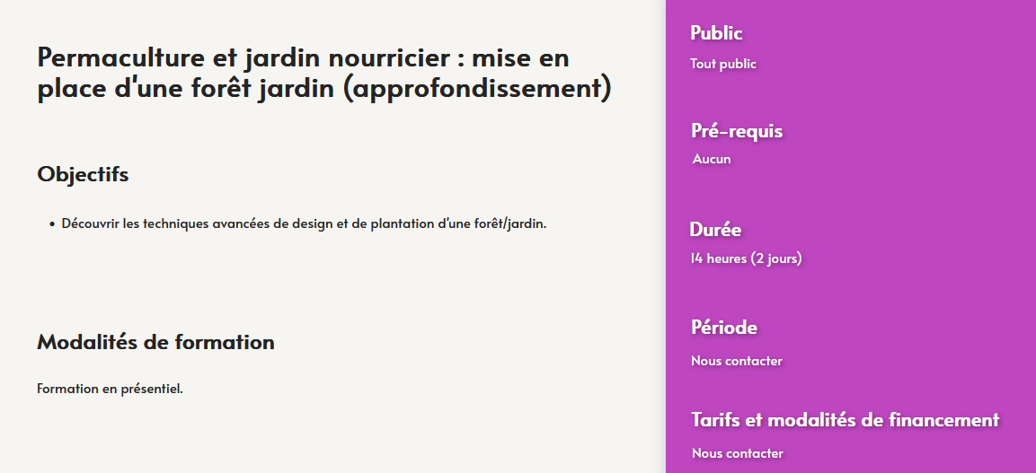 formation permaculture et jardin nourricier foret jardin