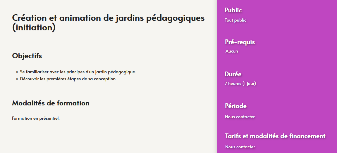 formation creation jardins pédagogiques