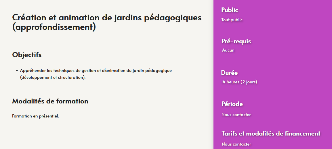 formation creation animation jardins pédagogiques