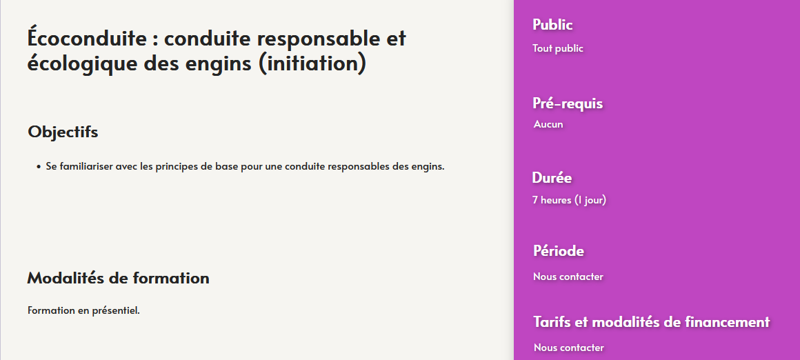 formation écoconduite - conduite responsable et écologique des enginsaménagement paysager