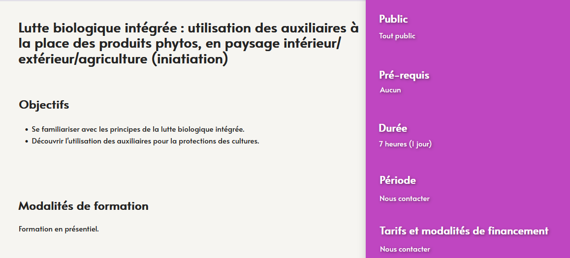 formation utilisation des auxiliaires