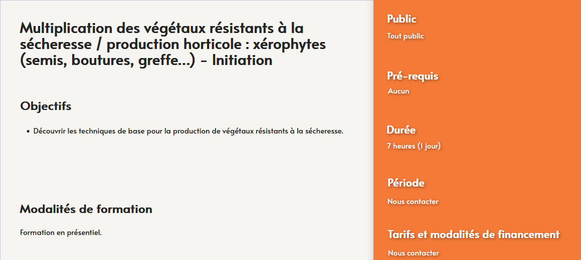 formation multiplication des végétaux