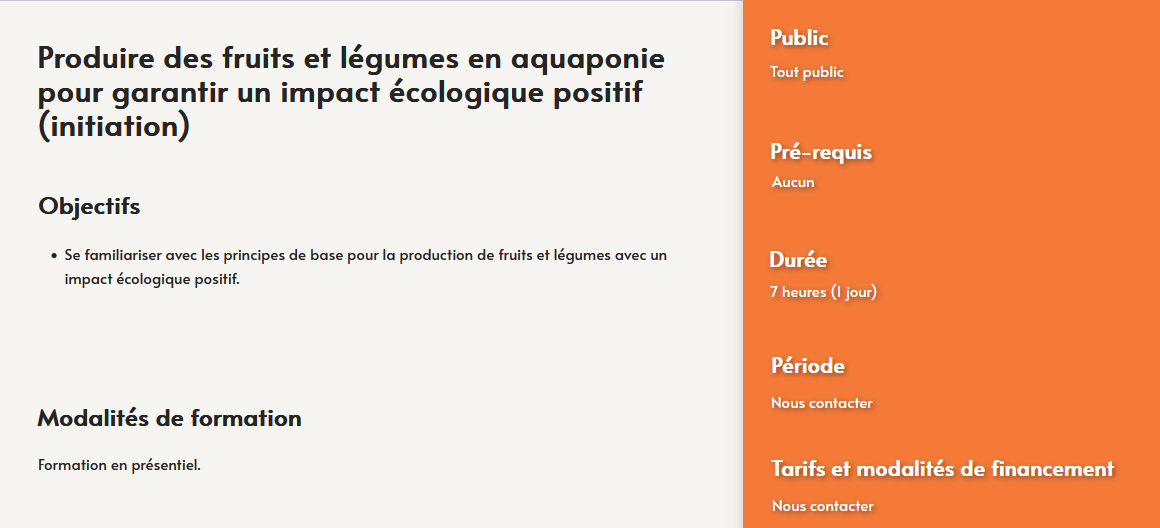 formation production aquaponie
